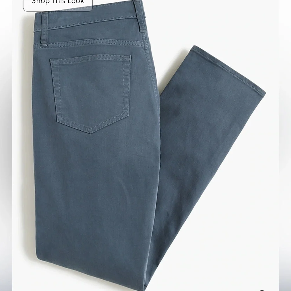J crew opal blue Slim-fit garment-dyed five-pocket pant